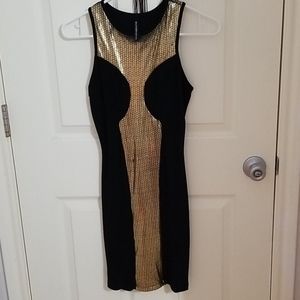 Black and gold dress